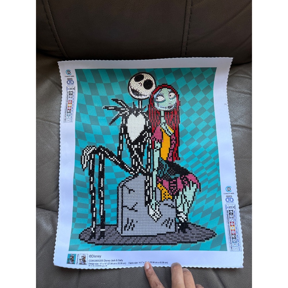 Disney Nightmare Before Christmas Jack & Sally Diamond Dotz Finished Wall Art